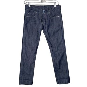 ISKO Jeans Women 4 26" Frost Blue Stretch Smart Straight Leg Button Fly Low Rise